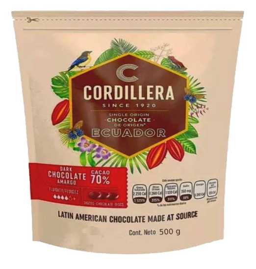 Chocolate cordillera ecuador 70% x 1 lb