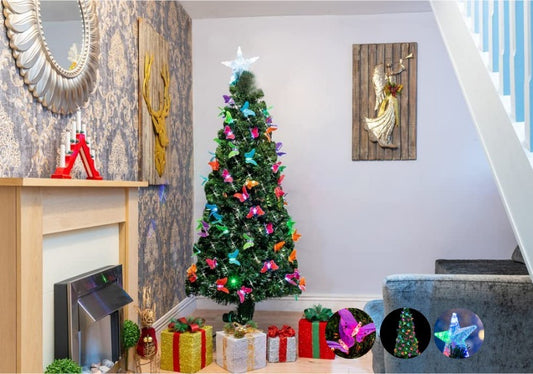 Árbol de Navidad Fibra Optica Opticamariposas 180 Cm
